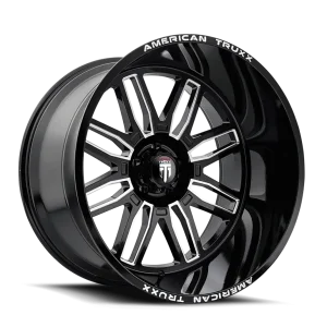 American Truxx – RESTLESS – Black – 22″x12″ -44mm – Summer Wheels – AT1915-22281BM